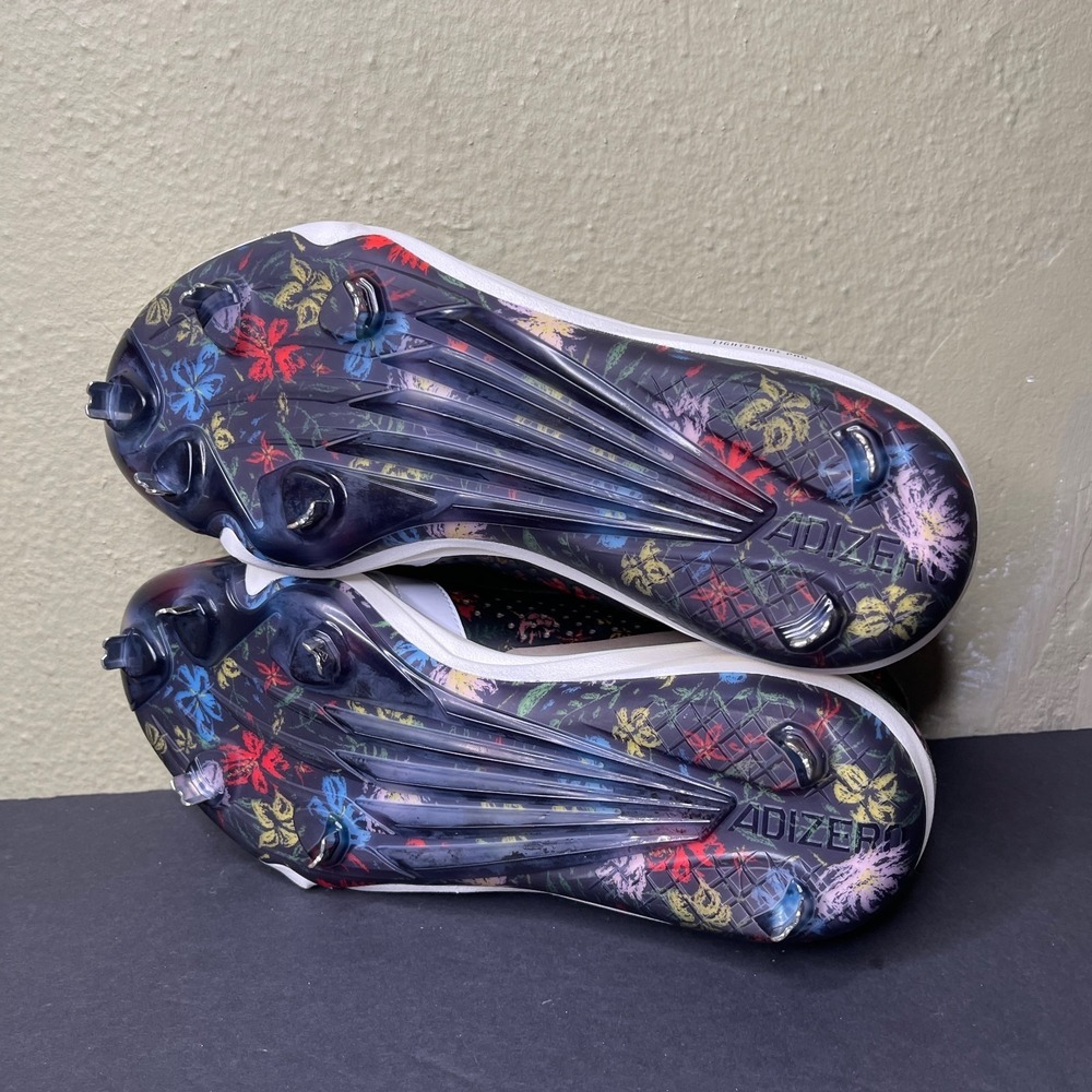 Adidas Adizero Impact+ Baseball Julio Rodriguez Size 10 Floral Cleats IH2728 nby - Picture 11 of 11